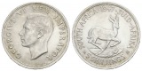 Südafrika, 5 Shilling 1947; AG 28,23 g