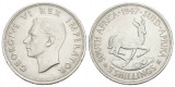 Südafrika, 5 Shilling 1947; AG 28,24 g