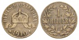 Deutsch Ostafrika, 1 Heller 1910 J