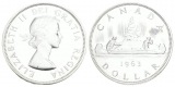 Canada, Dollar 1963, AG; 26,50 g