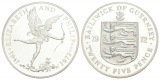 Guernsey, 25 Pence 1972; AG pp, 28,21 g