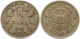 7884 Kaiserreich  1/2 Mark 1906 G