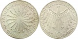 7909 10 Mark Olympiade 1972 D  9,69 Gramm Silber fein  vorzüg...