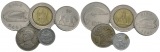 diverse Auslandsmünzen, 5 Stück