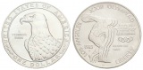 USA, 1 Dollar 1983 Olympische Spiele, Ag