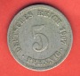 Kaiserreich 5 Pfennig 1907 A