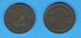 Weimarer Republik 2 Rentenpfennig 1924 J