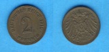 Kaiserreich 2 Pfennig 1910 A