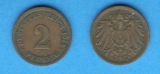 Kaiserreich 2 Pfennig 1913 F