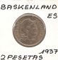 Spanien Baskenland 2 Pesetas 1937 KM # 2 Civil War Euzkadi