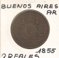 Buenos Aires Argentinien 2 Real 1855 KM # 9 SELTEN