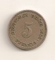 5 Pfennig 1889 E Deutsches Reich ss/vz