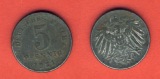 Kaiserreich 5 Pfennig 1921 D Eisen