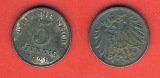 Kaiserreich 5 Pfennig 1921 G Eisen