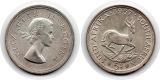 Süd Afrika  5 Shillings  1957  FM-Frankfurt  Feingewicht: 14,...