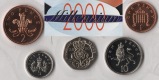 U.K. Original 1, 2, 5, 10 und 20 Pence 2000 Millennium **Brill...