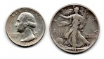 USA  Half/Quarter Dollar  1945/1964  FM-Frankfurt  Feingewicht...