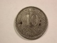 B17 10 Pfennig Eisen 1916 A in ss, zaponiert Originalbilder