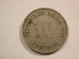 B17 KR 10 Pfennig 1913 G in ss angelaufen Originalbilder