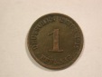 B17 KR 1 Pfennig 1916 A in ss+ Originalbilder
