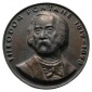 Theodor Fontane, Medaille (Bleimodell nur Vs); 218,45 g; Ø 72...