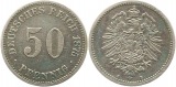 8311 Kaiserreich 50 Pfennig Silber 1875 B