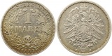 8355  Kaiserreich 1 Mark Silber 1881 J