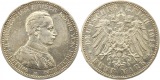 8442 Kaiserreich Preussen 5 Mark 1913