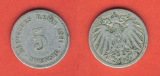 Kaiserreich 5 Pfennig 1891 A