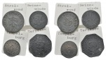Pommern, Swinemünde/Stralsund/Tempelburg/Torgelow, 4 Notmünzen
