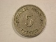 B18 KR  5 Pfennig 1901 F in ss+   Originalbilder