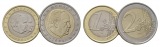 Monaco, 1 Euro 2001 + 2 Euro 2001