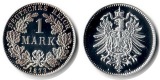 Deutschland  Replik   1 Mark  1873/2001  Feingewicht: 4,625g S...