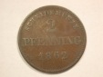 B19 Bayern  2 Pfennig 1862 in ss  Originalbilder