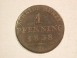 B19 Preussen  1 Pfennig  1838 D in f.s-ss  Originalbilder