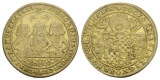 Schlesien, 1/4 Taler, 1659, Randfehler, vergoldet