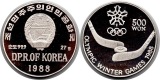 Korea-Nord  500 Won  1988  FM-Frankfurt  Feingewicht: 27g Silb...