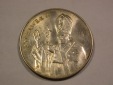 B21 Polen Papst Johannes Paul Silber 10.000 Zloty 1987 in f.ST...