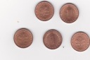 35 x 1 Pfennig BRD-Kursmünze 1950-1995