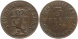 8897 Hessen Kassel 3 Heller 1852