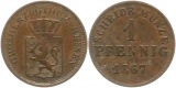8899 Hessen Kassel 1 Pfennig 1867