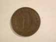 B25 3.Reich  1 Pfennig 1938 E in f.vz Originalbilder