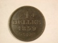 B25 Frankfurt  1 Heller 1859 in f.vz Originalbilder
