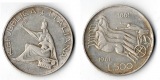 Italien  500 Lire  1961  FM-Frankfurt  Feingewicht: 9,19g  Sil...