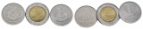DDR, 1 Mark 1982 (2 Münzen); Italien 500 L.1983
