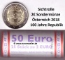 Rolle 2 Euro Gedenkmünze 2018...Republik