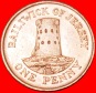 √ GROSSBRITANNIEN: JERSEY ★ 1 PENNY 1986 TURM!