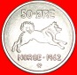 √ HUND (1958-1973): NORWEGEN ★ 50 OERE 1962 uSTG STEMPELGL...