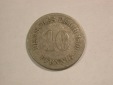 C01 KR 10 Pfennig 1891 F in f.schön  Orginalbilder