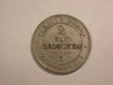 C02 Sachsen 2 Neugroschen (20 Pfennig) 1863 B in ss+/ss-vz Org...